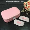 thumbnail image 4 of Qarigey Caja de almacenamiento de joyas pequeña caja de almacenamiento de joyas de viaje de cuero pendientes de boda caja de almacenamiento de joyas de Ropa, zapatos y accesorios Miscelánea Rosa Qarigey JJ2462-04, 4 of 6