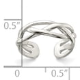 thumbnail image 2 of 925 Sterling Silver Woven Toe Ring, 2 of 2