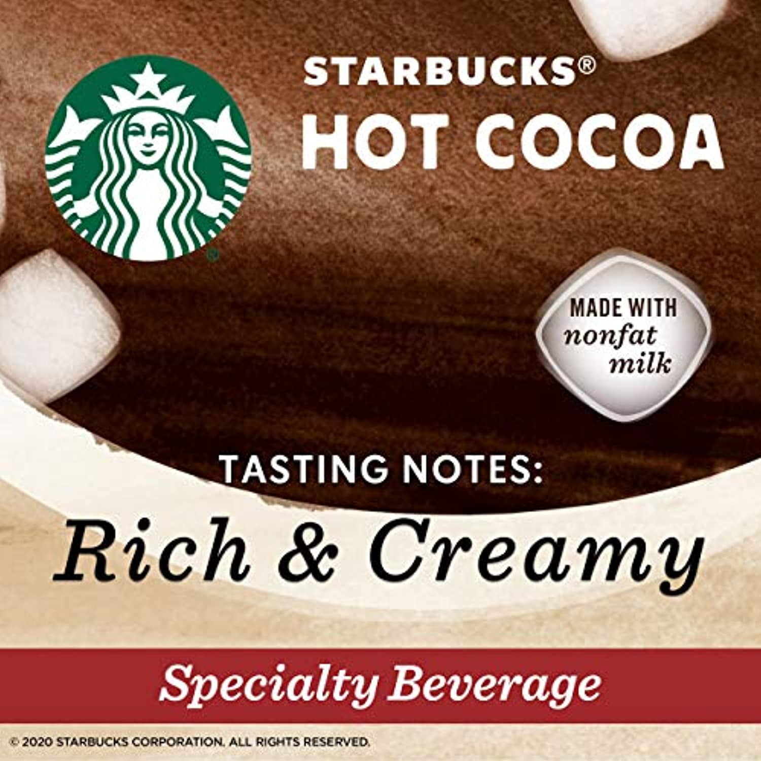 Starbucks Hot Cocoa K-Cup Coffee Pods  Hot Cocoa For Keurig Brewers  1 Box (10 Pods)