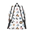 thumbnail image 2 of Lsque Cartoon Animals Pattern Canvas Daypack, Durable Backpack, High-quality Versatile Backpack,Vintage Compact Backpack-Small, 2 of 6