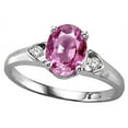 thumbnail image 2 of Tommaso Design� Oval 8x6mm Created Pink Sapphire Ring, 2 of 9
