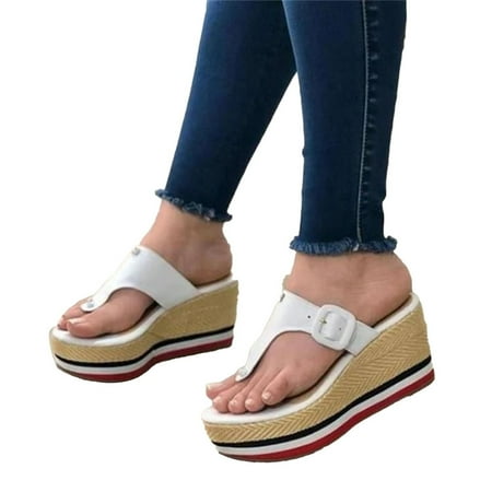 

Women Orthopedic Roman Slippers Lightweight Flats Clip Toe Arch Support Sandals Birthday Gifts For Womem 39 White