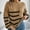 Khaki#1, variant on CheerKidz Womens Casual Fashion Knitwear Long Sleeve Round Neck Printed Sweater Stylish Lightweight Soft Tops for Spring Summer Daily Wear(Gray#3,M)