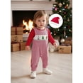 thumbnail image 3 of BemeyourBBs Newborn Baby Boy Girl Christmas Outfit Romper Plaid Gingerbread Man Snowmen Santa Overall Pants Hat Set Cute Infant Xmas Clothes, 3 of 7