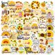 thumbnail image 1 of Paquete de 50 pegatinas con diseño de girasoles, estéticas, impermeables, 1 of 2