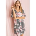 thumbnail image 2 of Eloges Women's Floral Ruffle Trim V-Neck Dress, 2 of 6