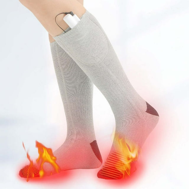 SMihono Chaussettes de Compression pour Femmes Chaussettes Chauffantes à Régulation de Température Chaussettes Électriques Longues Chaussettes Chauffantes Électriques Chaudes Chaussettes Chauffantes Rechargeables Chauffe-Pieds