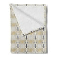 thumbnail image 2 of Yellow and White Soft Flannel Fleece Throw Blanket, Creative Abstract and Geometric Concept, Cozy Plush for Indoor and Outdoor Use, 50" x 60", Champagne Dark Yellow, by Ambesonne, 2 of 5