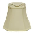 thumbnail image 2 of 10"W Shantung Fabric Slant Cut Corner Square Bell Softback Lampshade Off-White, 2 of 4