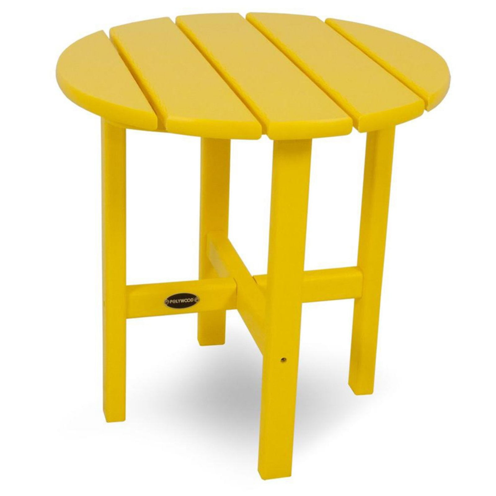 POLYWOOD® Vineyard Recycled Plastic 18 in. Round Side Table