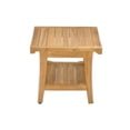 thumbnail image 2 of Grade-A Teak Wood Istanbul Shower Seat 18" Outdoor Patio Stool Bench, 2 of 4