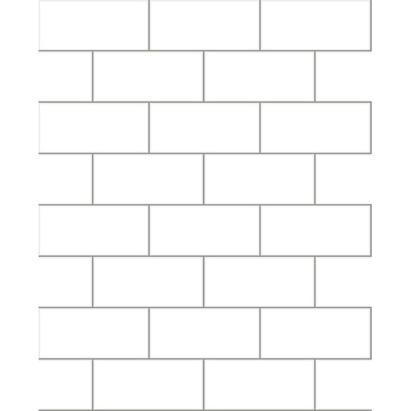 Brewster Easton Off White Paintable Subway Tile Unpasted Non Woven Wallpaper, 20.5-in by 33-ft, 56.4 sq. ft.