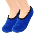 thumbnail image 2 of harmtty Winter socks 1 Pair Winter Floor Socks Non-slip Rough Sole Thicken Padded Washable Keep Warm Low Tube Contrast Color Women Socks Home Wear Socks Royal Blue, 2 of 8