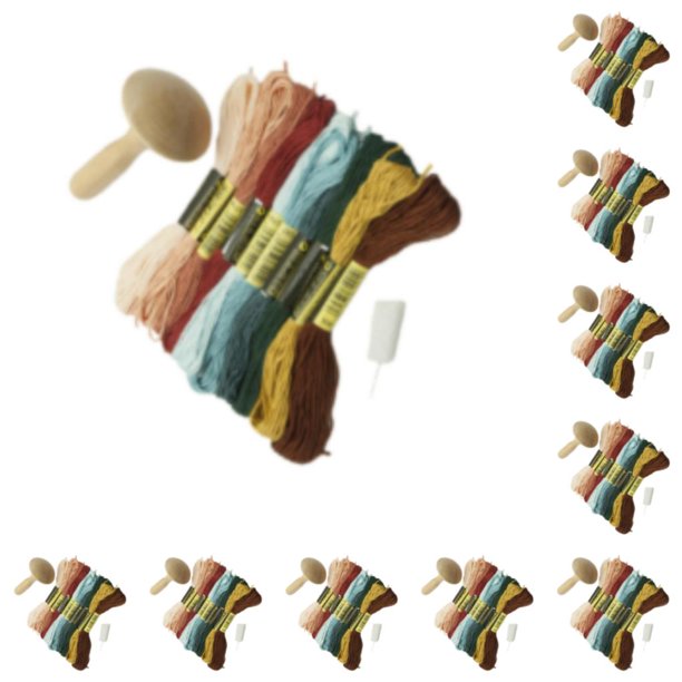 Naiovety Costura de Darning Forma de hongo Herramientas de costura Rojo Conjunto de hongos para zurcir 10Conjunto