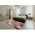 thumbnail image 5 of Ahgly Company Machine Washable Indoor Rectangle Contemporary Cherry Red Area Rugs, 8' x 10', 5 of 7
