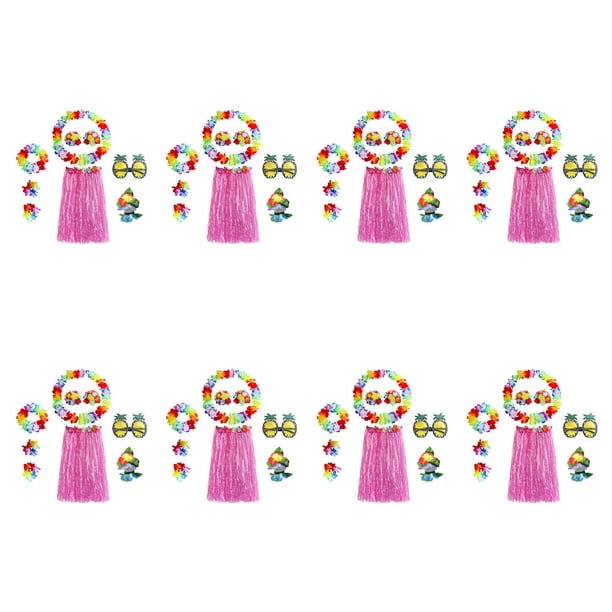 Guirnaldas Hermosas Sonducket Kit de Accesorios para disfraz ropa inferior vestido elegante pajitas faldas decoración de fiesta Rosado