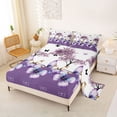 thumbnail image 2 of Erosebridal Purple Butterfly Full Size Sheets for Girl, Spring Tree Bed Sheets, 4pcs, 2 of 5