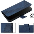 thumbnail image 5 of Wallet Case for Xiaomi Redmi Note 14 Pro 5G with Card Holder, Cash Pocket, Kickstand, Magnetic Clasp & Wrist Strap, Geometric Texture Folio Cover Blue, 5 of 5