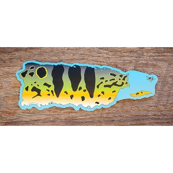 Puerto Rick Peacock Bass Skin Sticker Decal