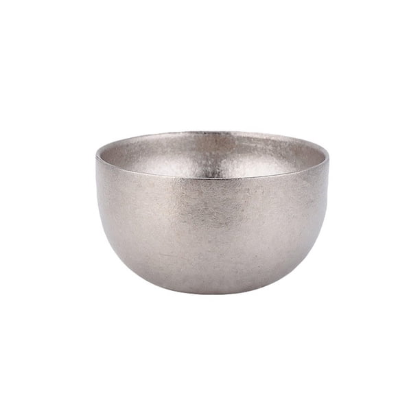 Ounissouiy Taza de té de pisos Taza ligera Fácil de sostener Resistencia a ácidos y álcalis Tasse Belleza elegante Camping Pesca Plata Type2 NO2