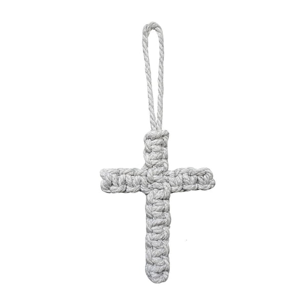 Lerpwige Handmade Macrames Crosses Keychain Christian Car Accessory for Men Women