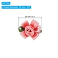 thumbnail image 2 of Uxcell Mini Satin Ribbon Roses Small Rosettes Fabric Flowers with Green Leaves Dusty Pink 30 Pcs, 2 of 6
