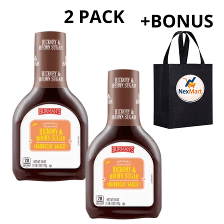 Burman's Hickory BBQ Sauce, 18 oz , 2 Pack
