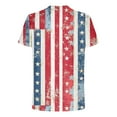thumbnail image 5 of UVEASISHA 4th of July Tshirts for Men Stars and Stripes Graphic Tee Short Sleeve Fashion Hipster T-Shirts Red L, 5 of 5