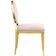 thumbnail image 3 of Meridian Furniture Carousel Pink Velvet Dining Chair (Set of 2), 3 of 9