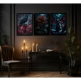 thumbnail image 3 of Vintage Gothic Canvas Wall Art Dark Academia Posters Prints Paintings Spooky Dark Rose Pictures Wall Decor for Bedroom Living Room Artwork Home Decoration（Only canvas）, 3 of 6