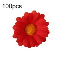 100pcs Mini Artificial Silk Yellow Sunflower Heads Fabric Floral for Home Decoration Wedding Decor, Bride Holding Flowers,Garden Craft Art Decor Wedding Floral DIY Decor