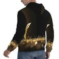 thumbnail image 6 of Uemuo Gold Glittering Stars Pattern Men's Hoodie - Casual Pullover Hoodie with Kangaroo Pocket, Stylish Hooded Sweatshirt for Everyday Wear-Small, 6 of 7