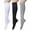 Drak Grey & Black & White, variant on 3 Pairs Womens Cotton Knee High Socks, Causal Soild Stripe Tube Knee Socks