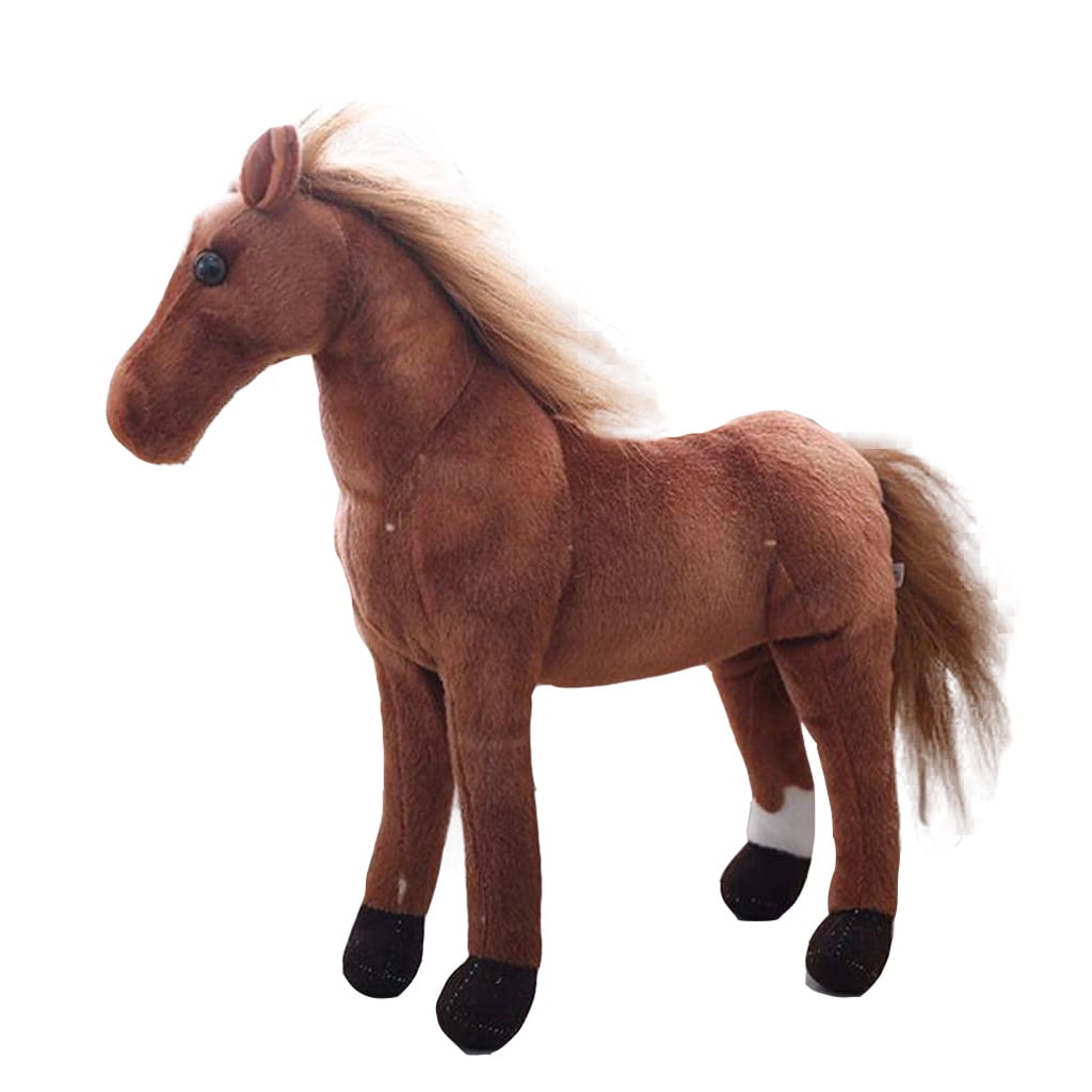 Whoamigo 30/60cm 3D Plush Stuffed Horse Throw Pillow House Decor Soft Comfort Sleeping Toy Children Room Ornament Birthday Gift