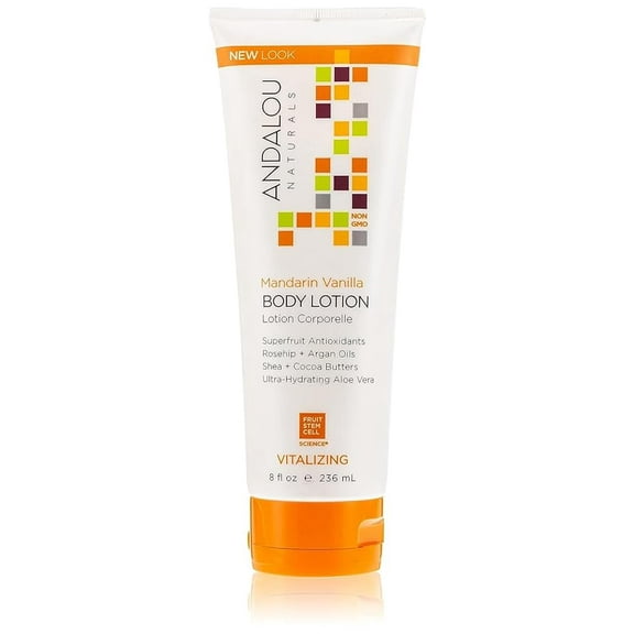 Andalou Naturals Body Lotion Ounce, Mandarin Vanilla Vitalizing, 8 Fl Oz