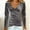 Gray, variant on WXLWZYWL Womens Long Sleeve Velour Tops Cross Wrap V Neck Ruched Trendy Dressy Casual Shirts Blouses