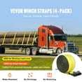 thumbnail image 6 of KFFKFF Winch Straps, 4" x 30', Load Support 6000 lbs, Break Force 18000 lbs, Equipped with Flat Hooks, Ideal for Secure Tying on Trailers, Agricultural Sites(Set of 4), 6 of 9