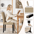 thumbnail image 4 of Renwick Modern Upholstered Dining Chairs with Solid Wood Legs, Set of 2, Khaki, 4 of 7