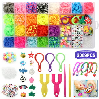 Bracelet Making Kit, 1500+ Rubber Bands Kits, Loom Bracelet Kit, 23 Colors  Rubber Bands Kits with Clips Charms Beads Hooks,Loom Bracelets kit for Kids  : : Toys & Games