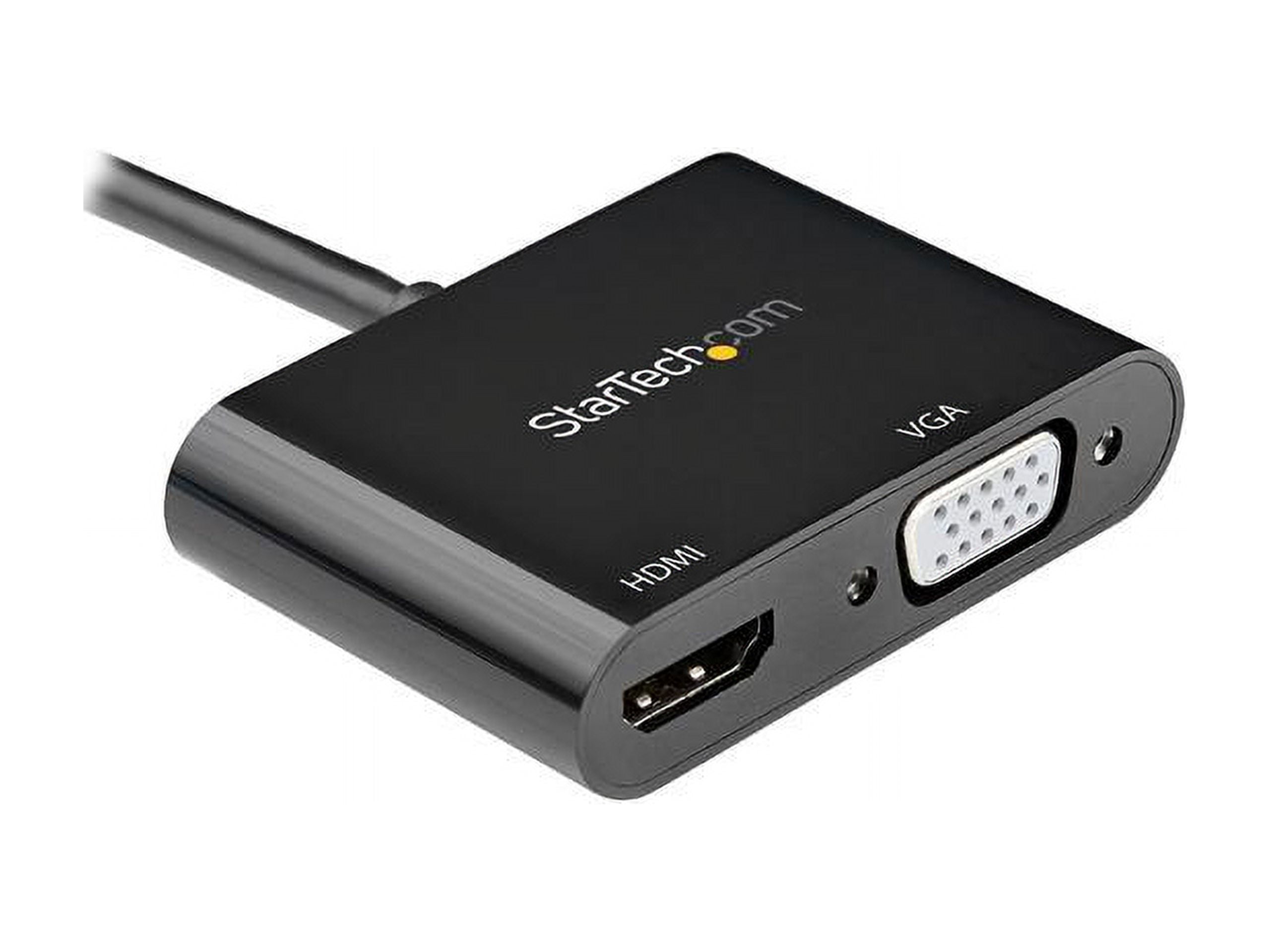 StarTech.com DisplayPort to HDMI VGA Adapter - 4K 60Hz - Multiport Video Converter for Mac & Windows - Male to Female (DP2VGAHD20)