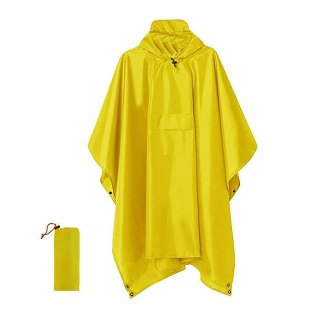 New Rain Poncho Multifunctional Raincoat Poncho Rain Poncho Adult Waterproof Reusable Rain Hooded Poncho