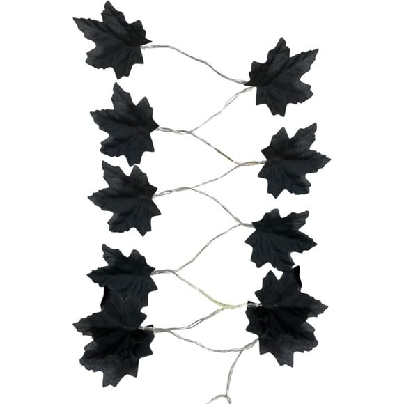 78.7In Led Maple Leaf Vine Garland Halloween Thanksgiving Fall Decor Battery Powered Artificial Foliage String Lights For Indoor Outdoor Tree Fence Party Lighting