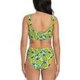 thumbnail image 3 of Daiia Lemon1 Women's Bikini Set Two Piece Swimsuit High Waisted Bikini Adjustable Straps Bikini Perfect for Beach, Pool, and Summer Vacation-, 3 of 9
