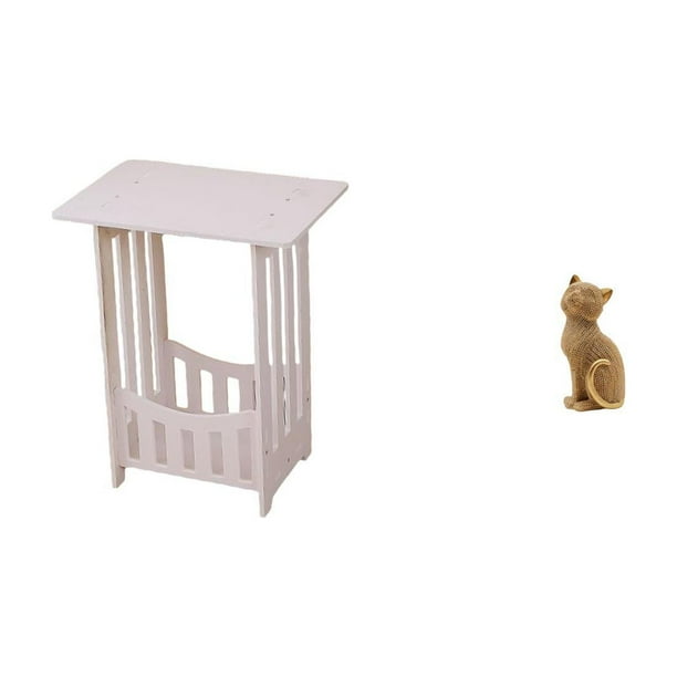 Mesilla de noche,Mesa auxiliar,mesa de centro,mesa esquinera,mesilla de noche,Figura de escritorio,Estatua de gato,linda decoración para estante o escritorio,Figuras decorativas creativas para