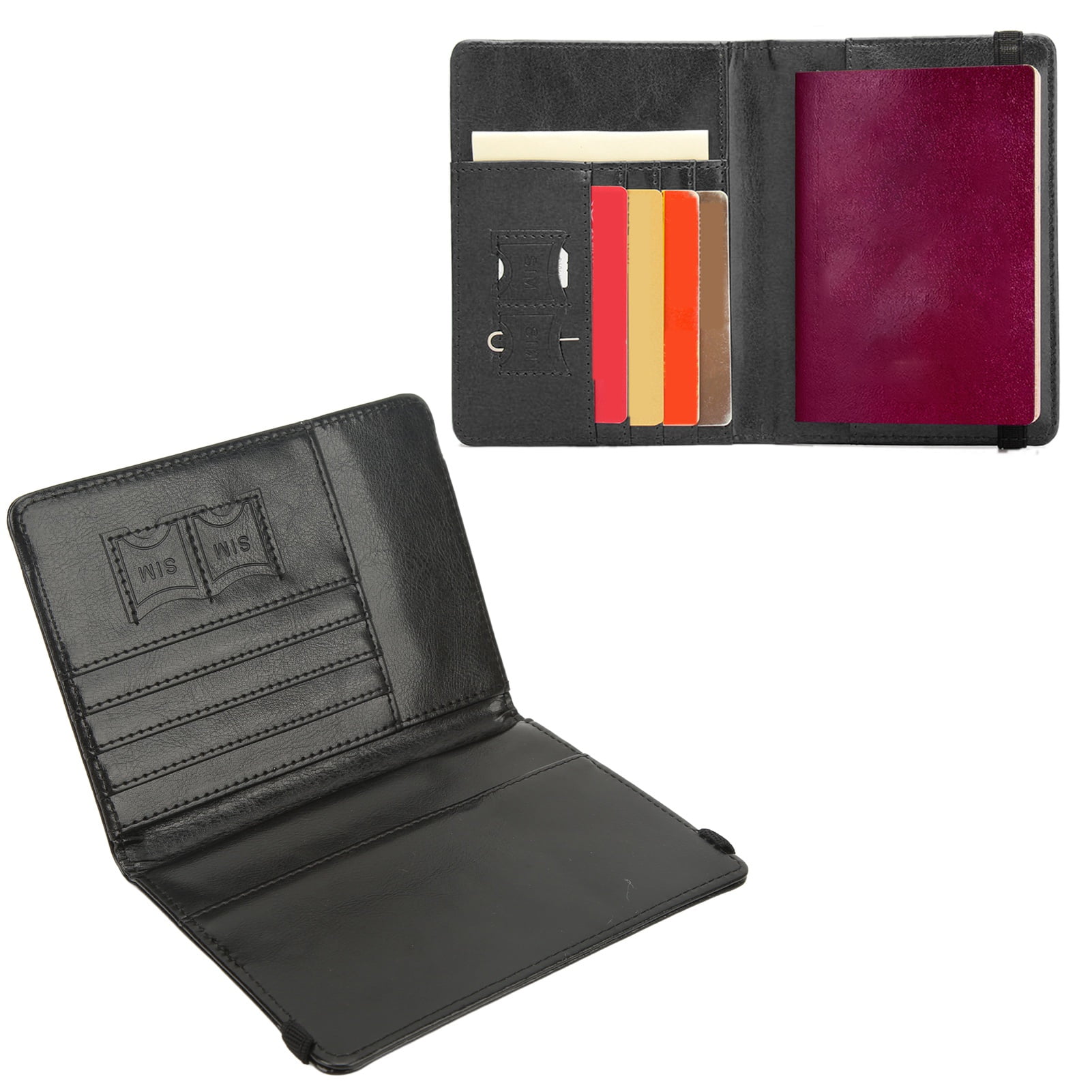 Soporte Para Pasaporte, Negro -, Vintage