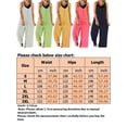 thumbnail image 2 of Gomelly Ladies Rompers Sleeveless Jumpsuits Wide Leg Overalls Women Classic Travel Long Bib Pants Suspender Navy Blue 2XL, 2 of 2