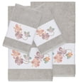 thumbnail image 2 of Authentic Hotel and Spa  Turkish Cotton Floral Vine Embroidered Light Grey 4-piece Towel Set, 2 of 5