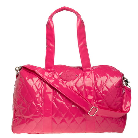 Sugar Lulu 19 Inch Patent Leather Duffle Bag for Kids Travel Bag for Women Sleepover Bags for Girls