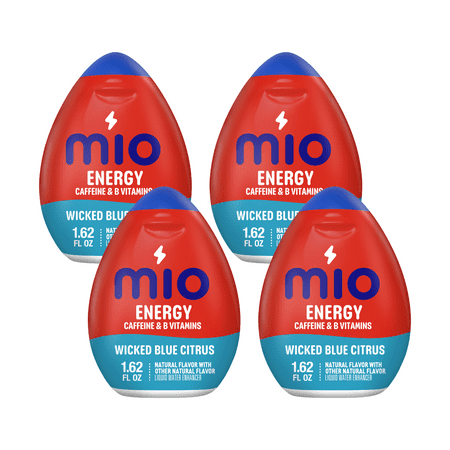 (4 pack) (4 Pack) Mio Energy Liquid Water Enhancer, Wicked Blue Citrus, 1.62 fl oz