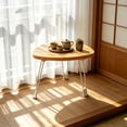 thumbnail image 4 of Rewenti Small Table Foldable Sofa Side Table Mobile Small Round Table Small Household Dining Table Outdoor Household, 4 of 6